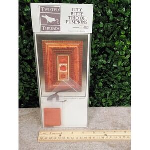Twisted Threads Itty Bitty Trio of Pumpkins Needlework Kit Ruth A Sparrow Fall